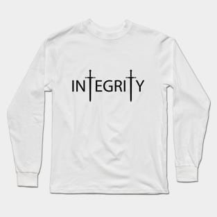 Integrity typographic logo design Long Sleeve T-Shirt